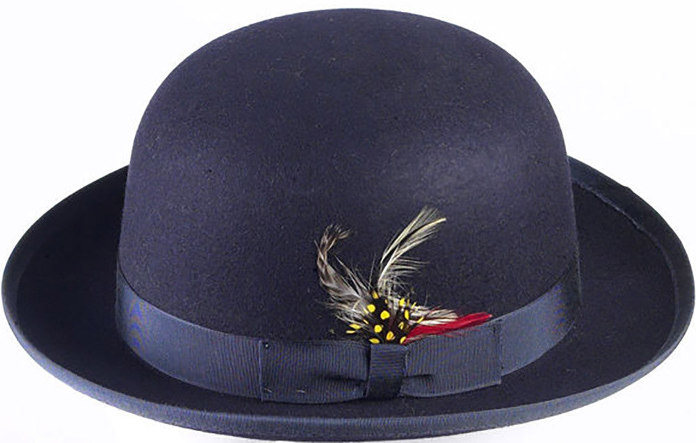 Navy blue bowler hat deals